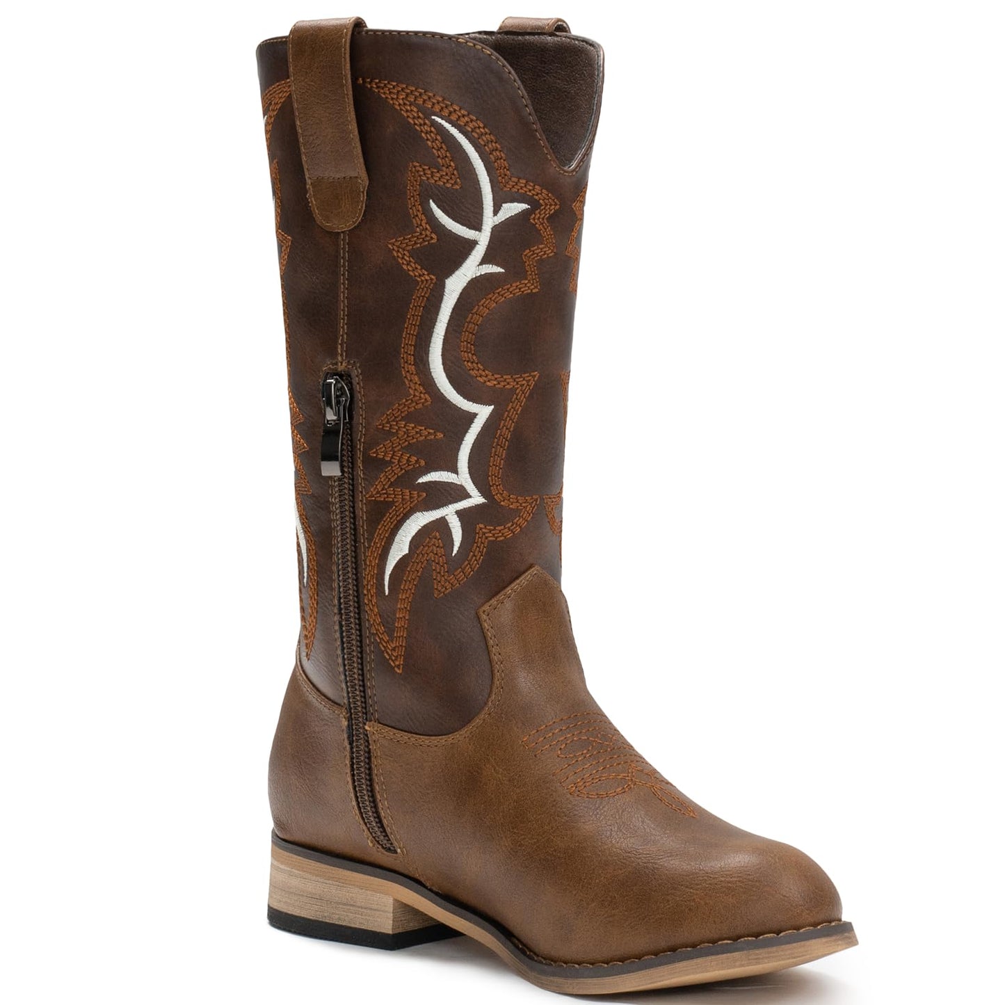 IUV Cowgirl Boots Cowboy Boots For Girls Boys Kids Toddler Fashion Western Boots Mid Calf Riding Shoes