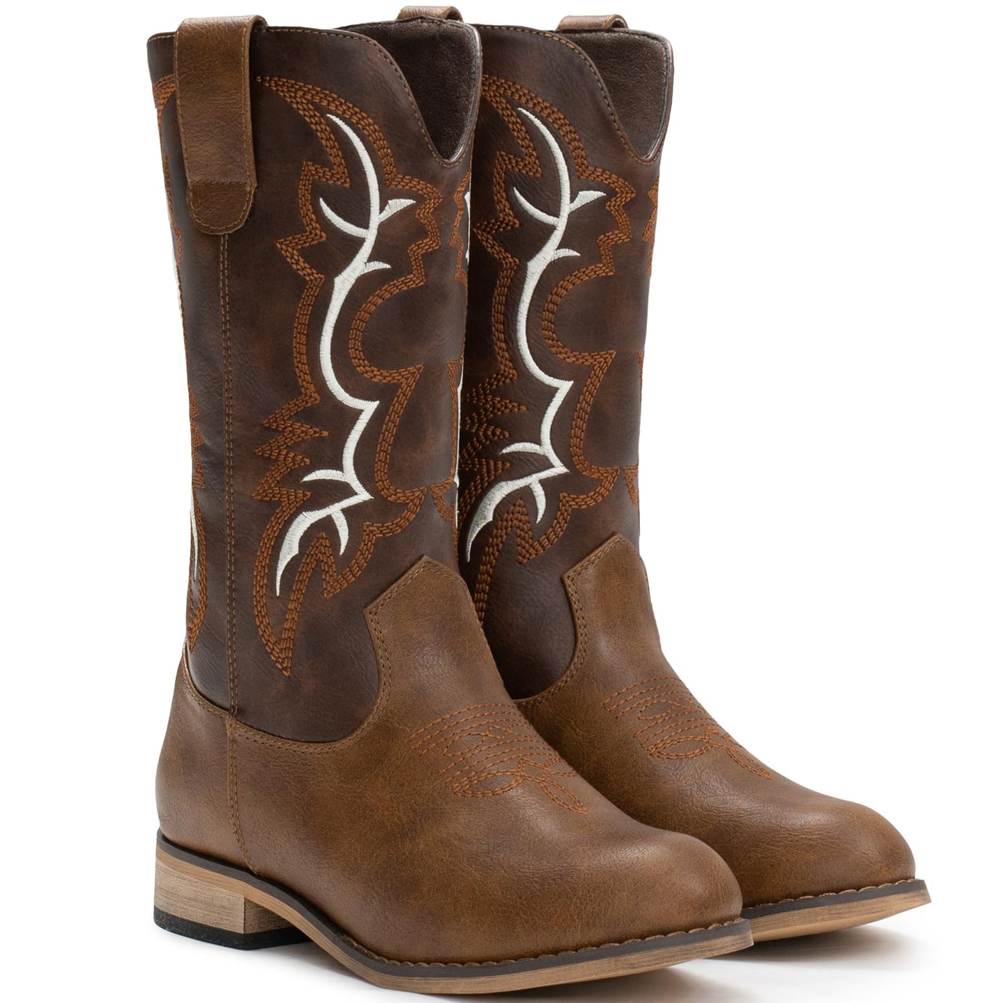 IUV Cowgirl Boots Cowboy Boots For Girls Boys Kids Toddler Fashion Western Boots Mid Calf Riding Shoes